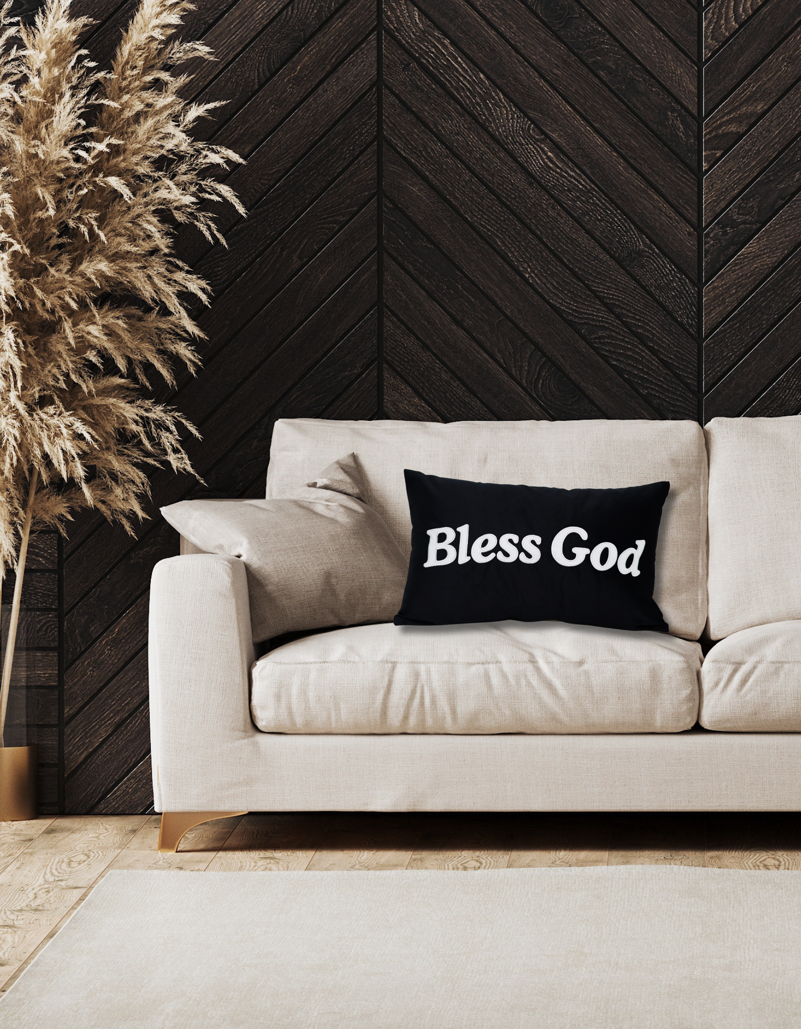 Bless God Cushion (Padded)
